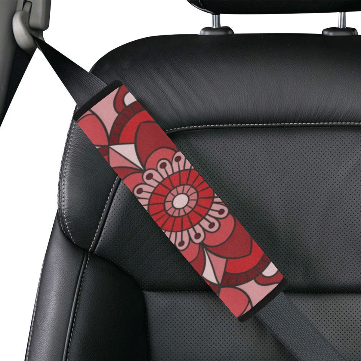 MANDALA HIBISCUS BEAUTY Car Seat Belt Cover 7''x12.6''