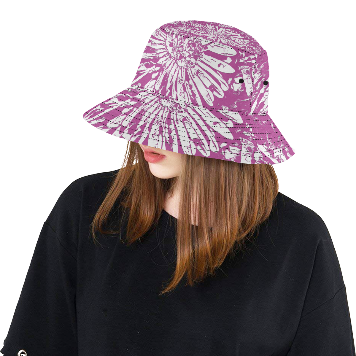 PINK FLOWER LADYLIKE II All Over Print Bucket Hat