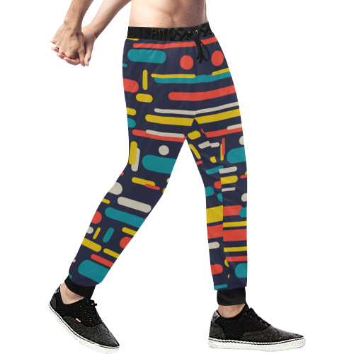 Colorful Rectangles Men's All Over Print Sweatpants (Model L11)