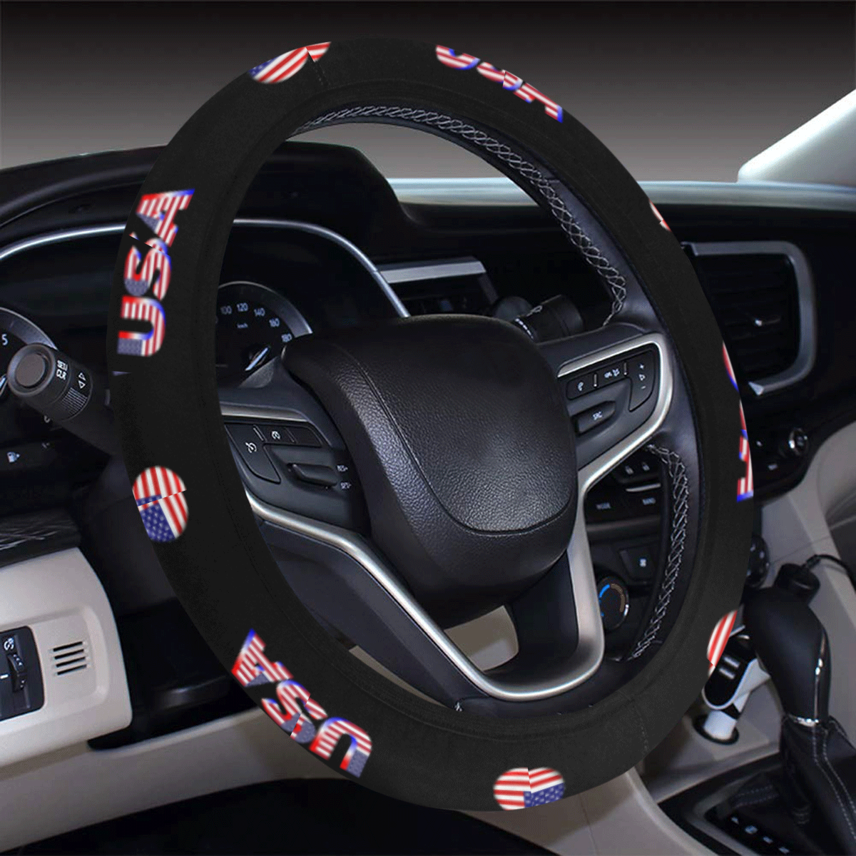 USA Steering Wheel Cover with Elastic Edge