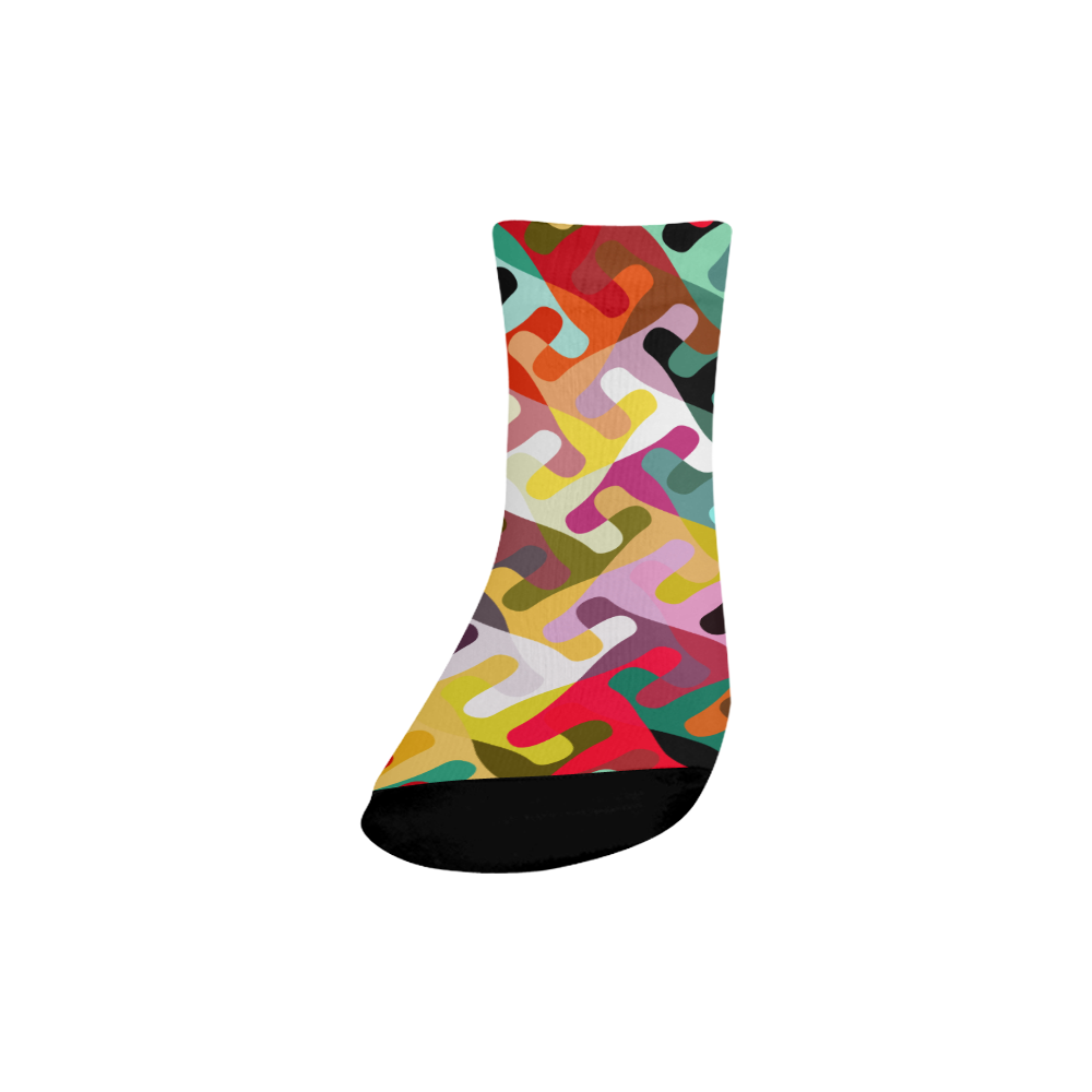 Colorful shapes Quarter Socks