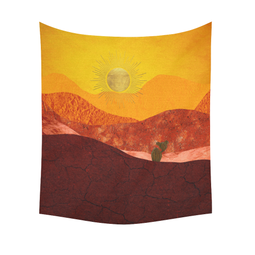 In The Desert Cotton Linen Wall Tapestry 51"x 60"