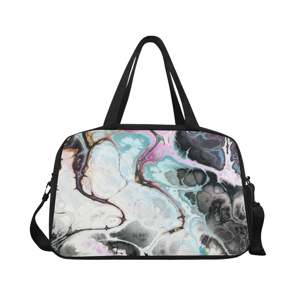 Colorful Marble Design Fitness Handbag (Model 1671)