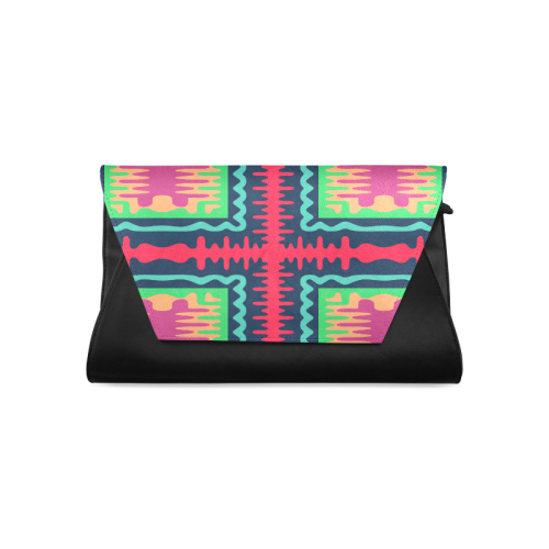 Waves in retro colors Clutch Bag (Model 1630)