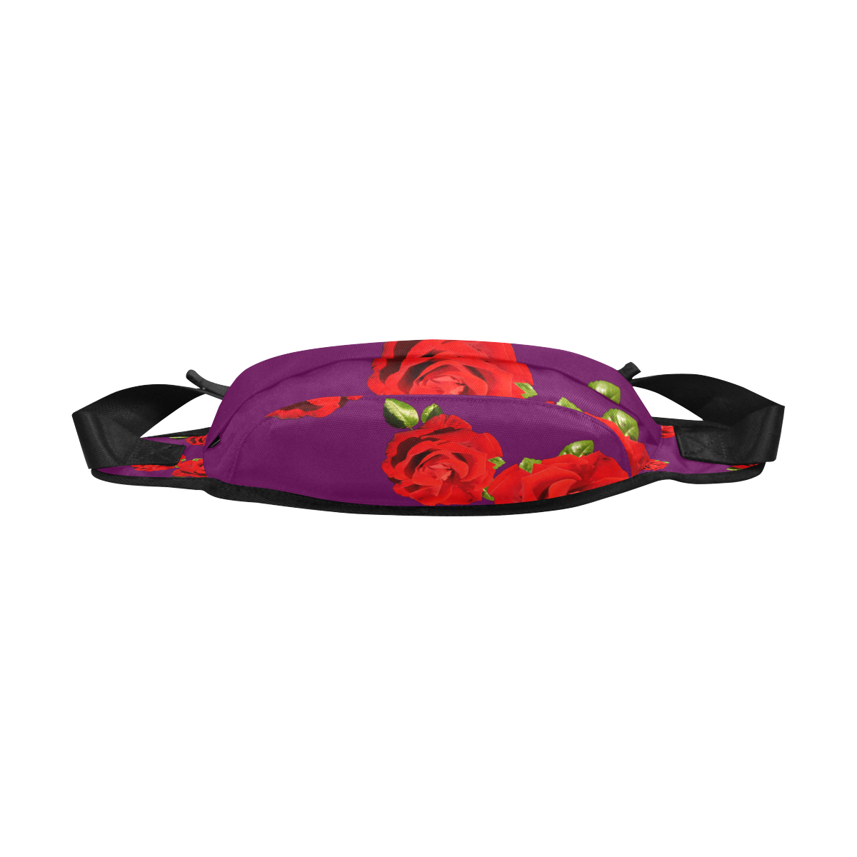 Fairlings Delight's Floral Luxury Collection- Red Rose Fanny Pack/Large 53086a7 Fanny Pack/Large (Model 1676)