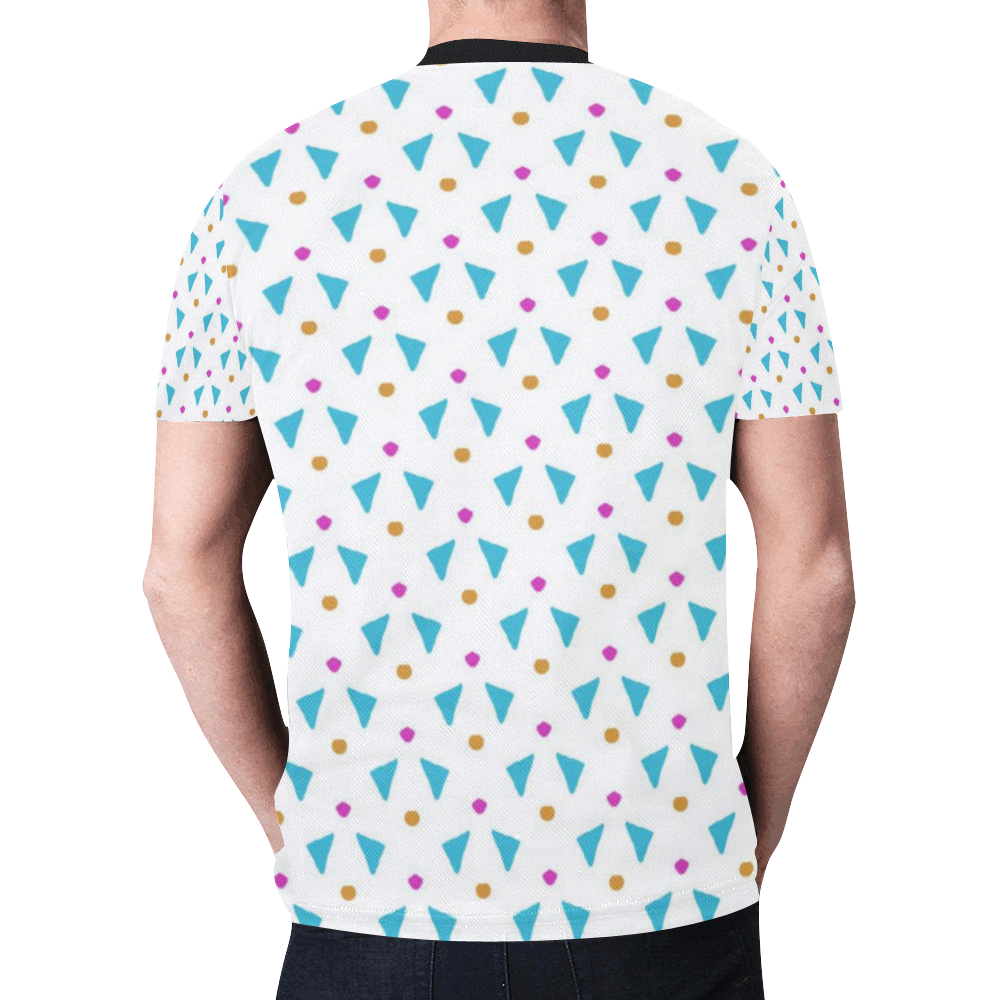 Funny Doodle Pattern 2C by JamColors New All Over Print T-shirt for Men/Large Size (Model T45)