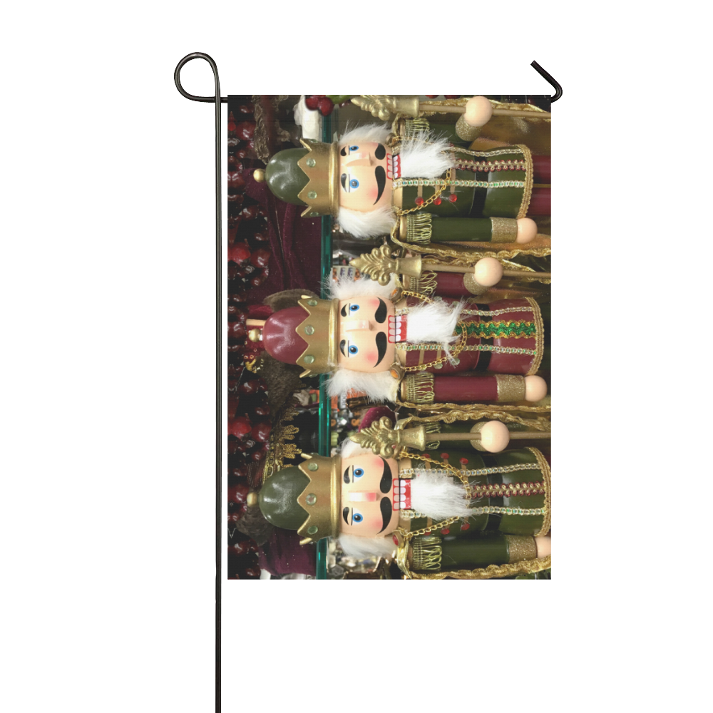 Golden Christmas Nutcrackers Garden Flag 12‘’x18‘’（Without Flagpole）