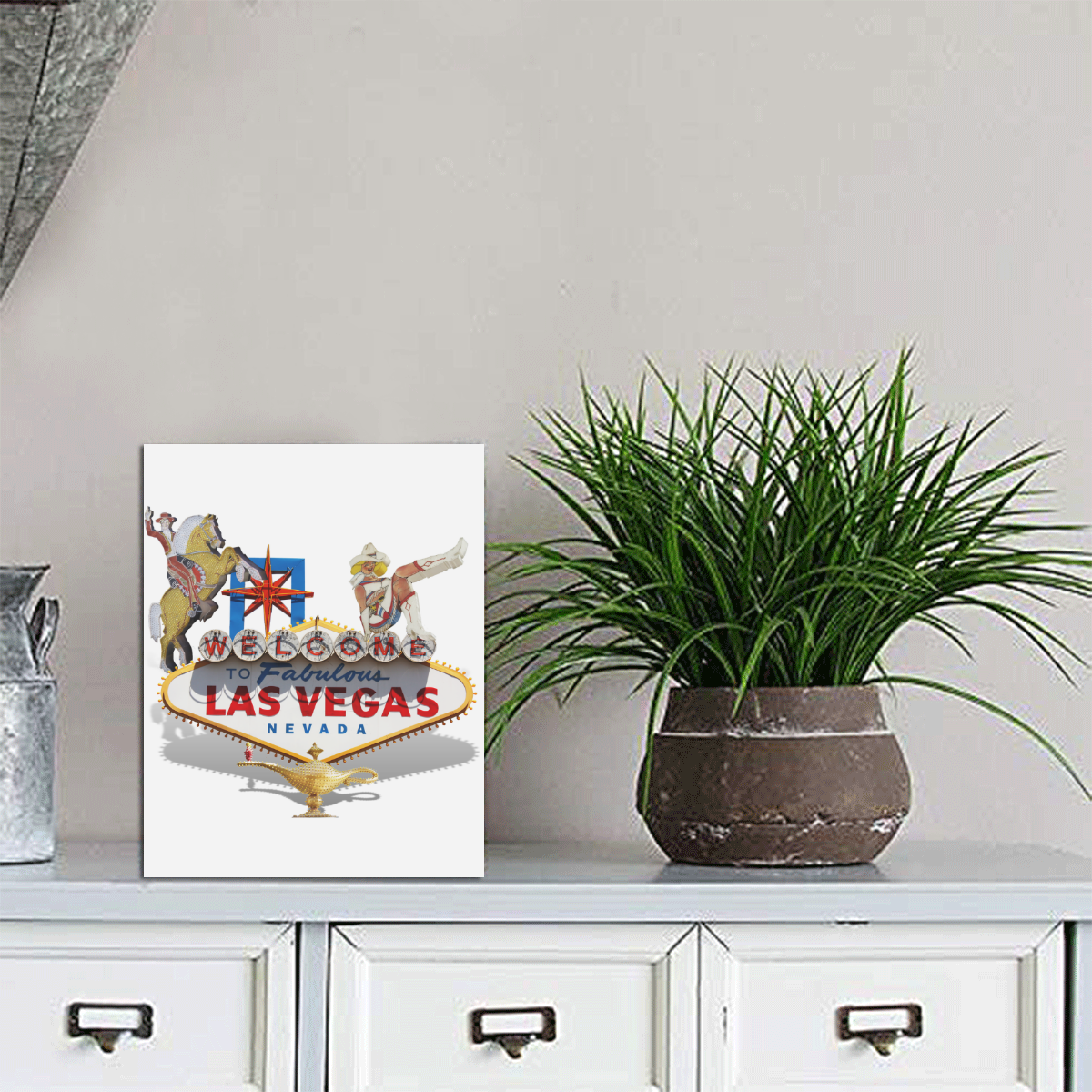 Las Vegas Welcome Sign Photo Panel for Tabletop Display 6"x8"