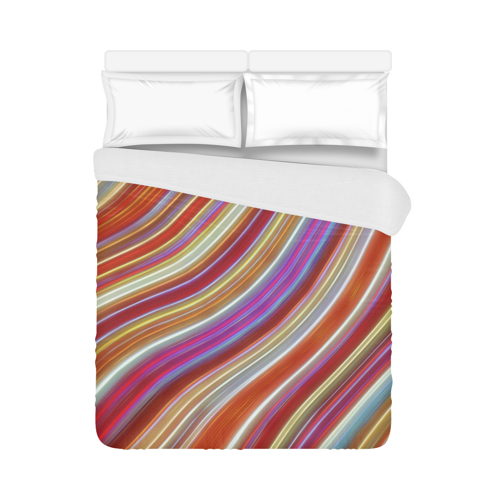 Wild Wavy Lines 13 Duvet Cover 86"x70" ( All-over-print)