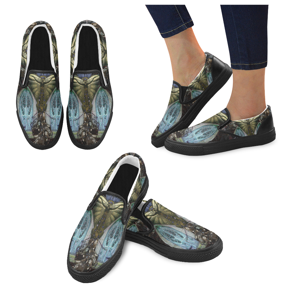 corinne c2 Women's Slip-on Canvas Shoes (Model 019)