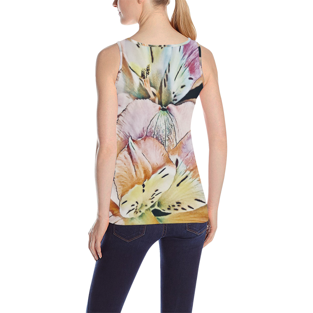 Impression Floral 10192 by JamColors All Over Print Tank Top for Women (Model T43)