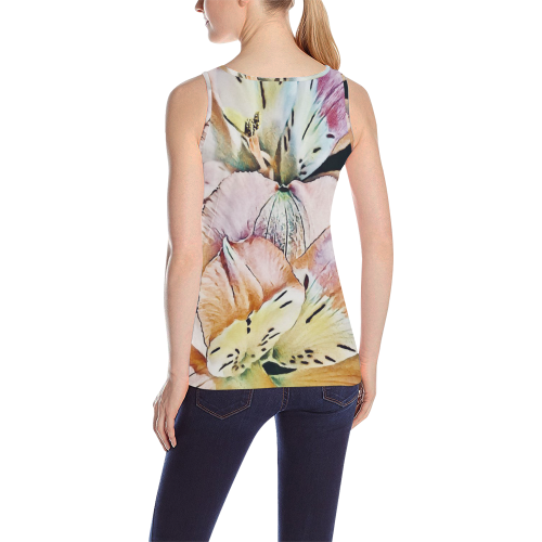 Impression Floral 10192 by JamColors All Over Print Tank Top for Women (Model T43)