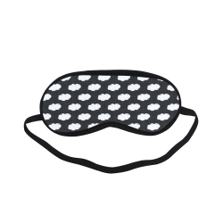 Clouds with Polka Dots on Black Sleeping Mask