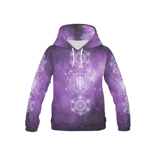 Sacred Geometry Stardust All Over Print Hoodie for Kid (USA Size) (Model H13)