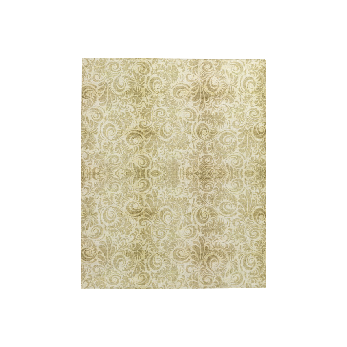 Denim, vintage floral pattern, beige gold yellow Quilt 40"x50"