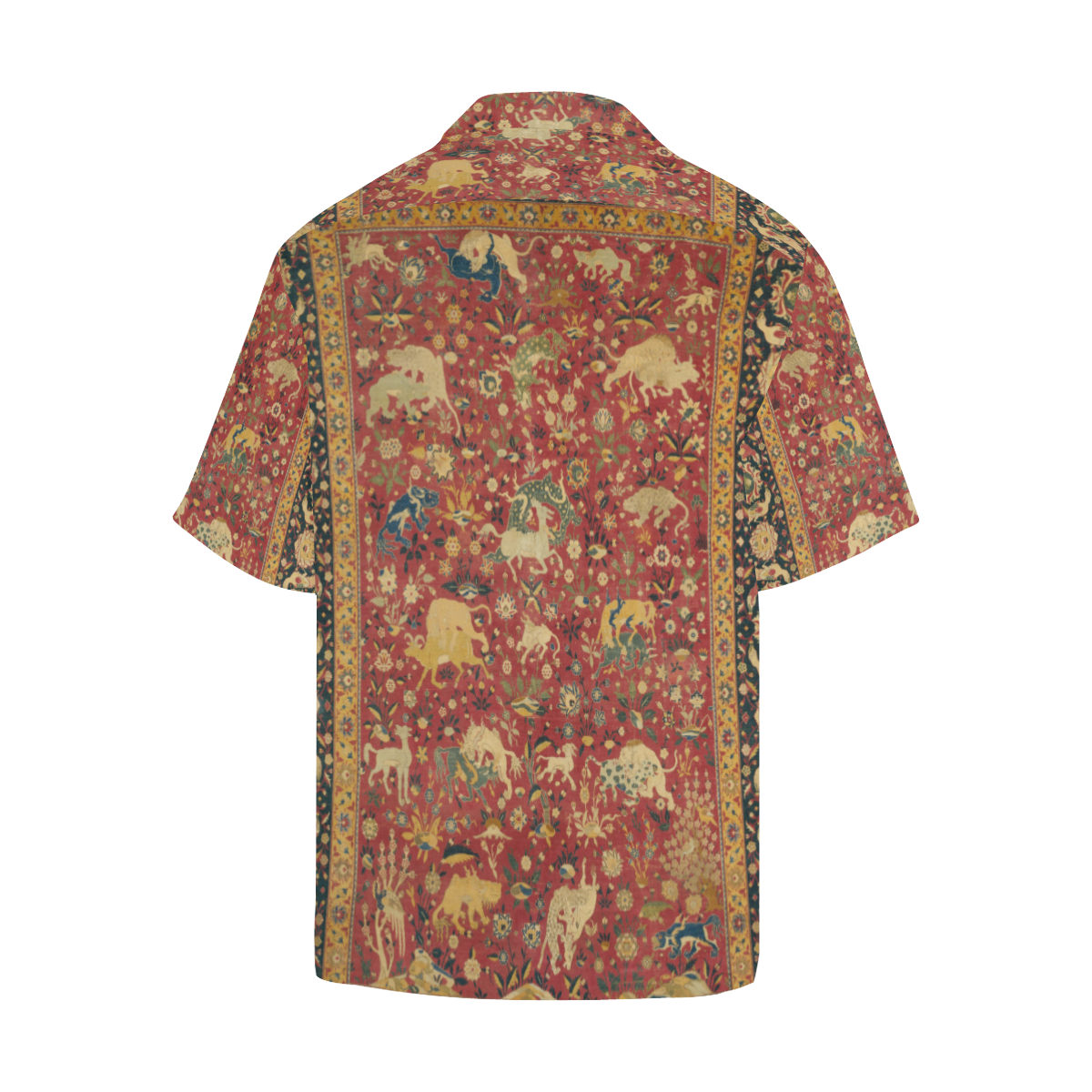 Vintage Persian Animal Rug Hawaiian Shirt (Model T58)