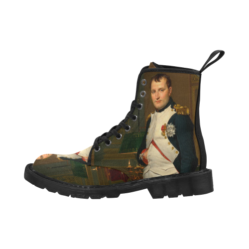 Napoleon Bonaparte 7A Martin Boots for Men (Black) (Model 1203H)