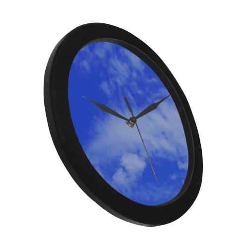 Blue Clouds Circular Plastic Wall clock
