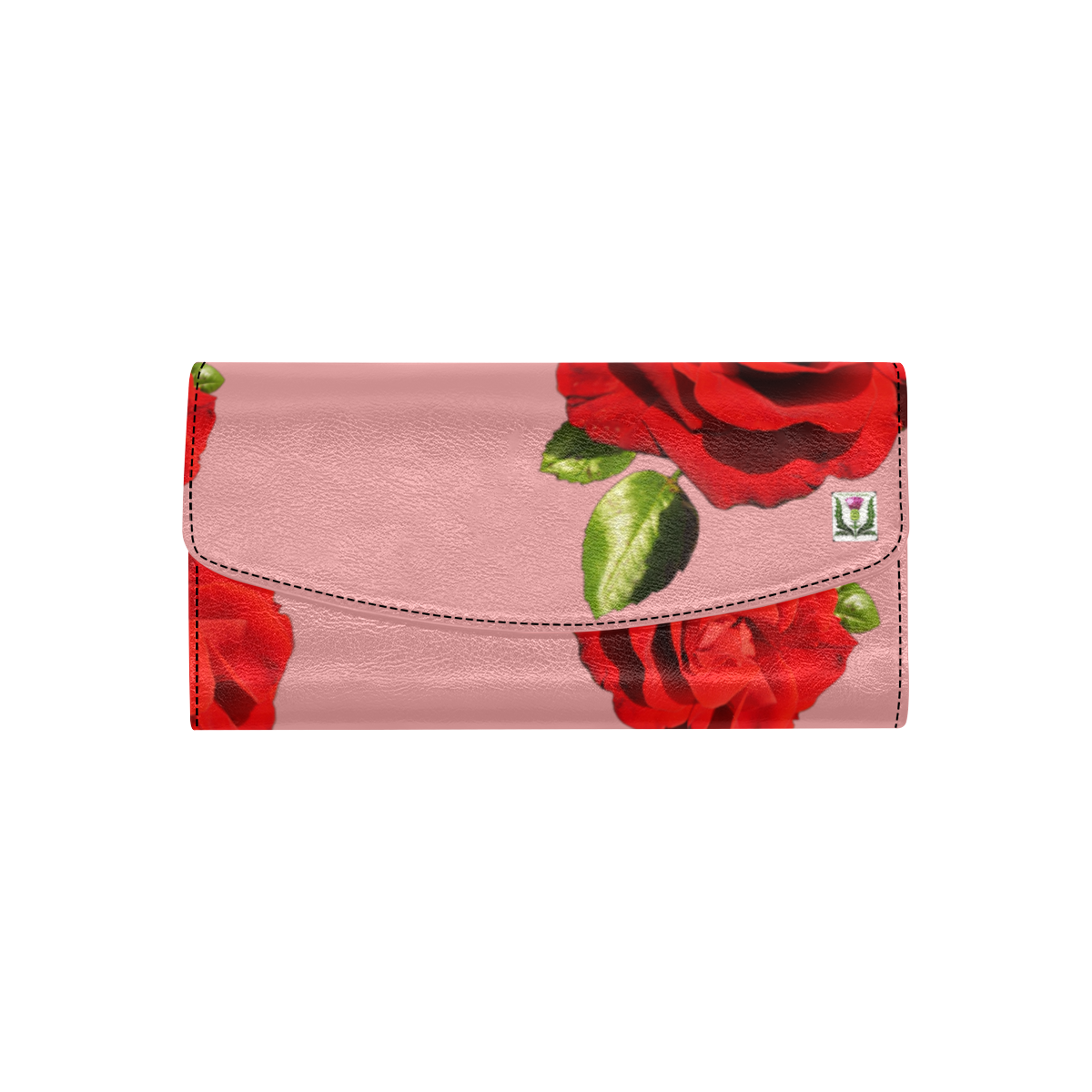 Fairlings Delight's Floral Luxury Collection- Red Rose Women's Flap Wallet 53086c8 Women's Flap Wallet (Model 1707)