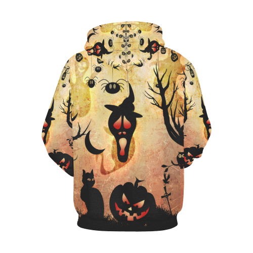 Funny halloween design All Over Print Hoodie for Women (USA Size) (Model H13)