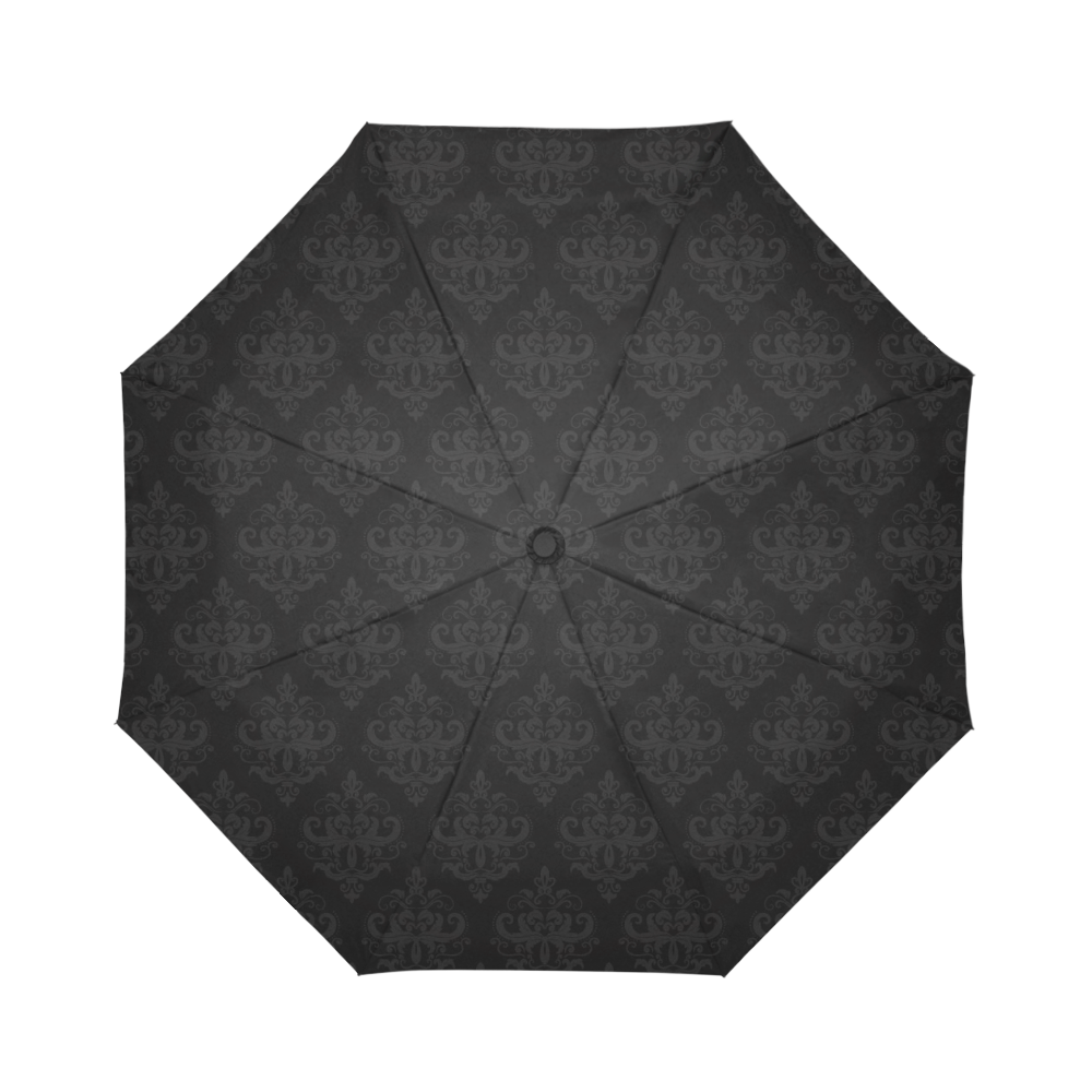 Black on Black Pattern Auto-Foldable Umbrella (Model U04)
