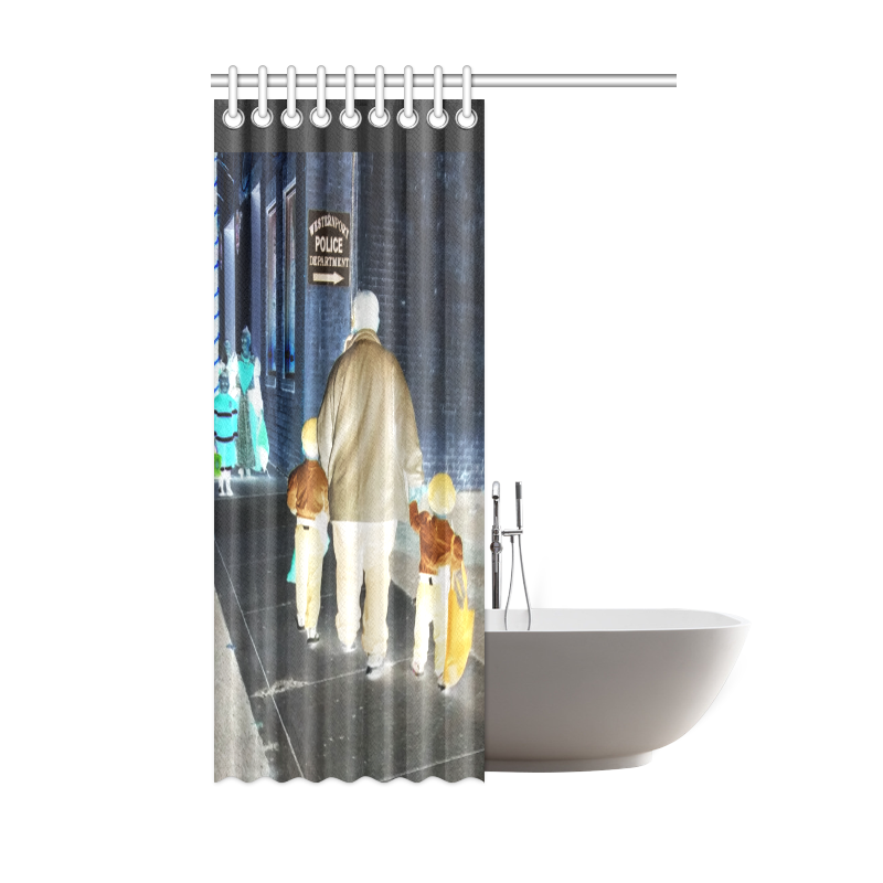 Ghosts roaming the street Shower Curtain 48"x72"