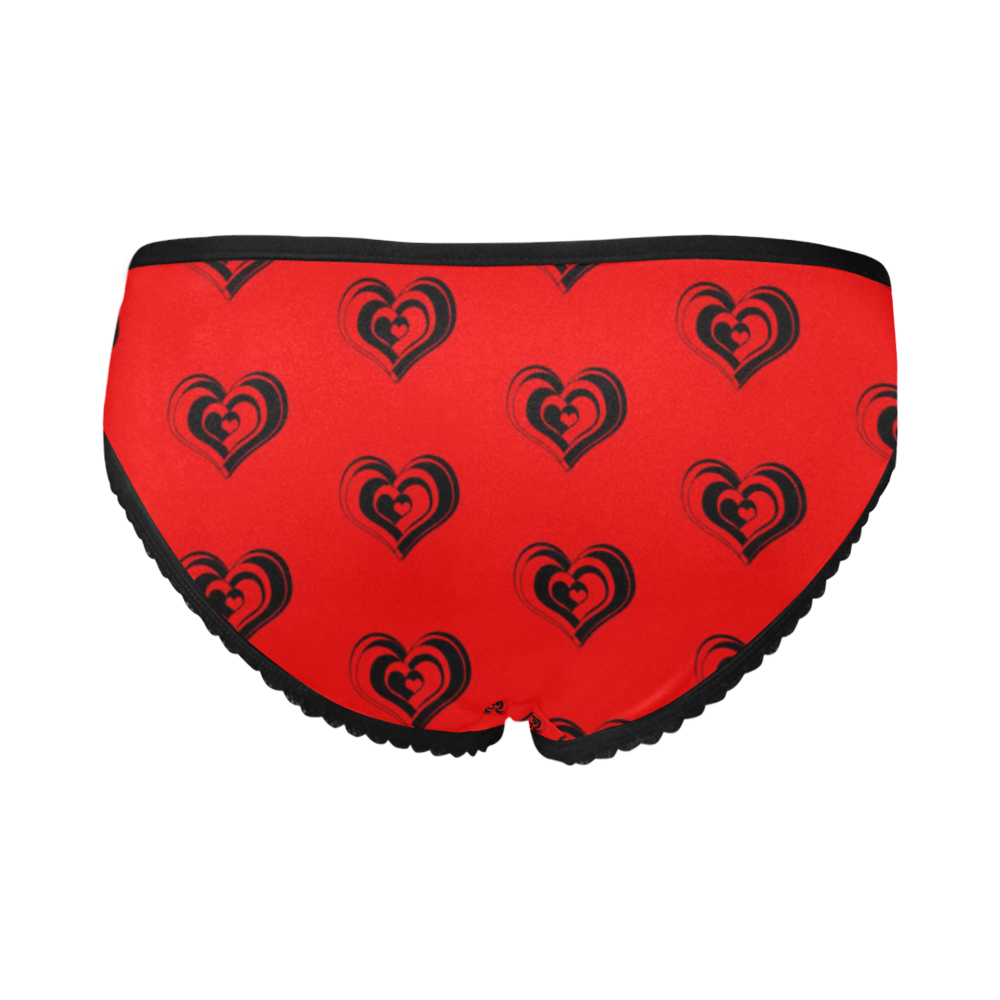 lovely hearts 17B by JamColors Women's All Over Print Girl Briefs (Model L14)