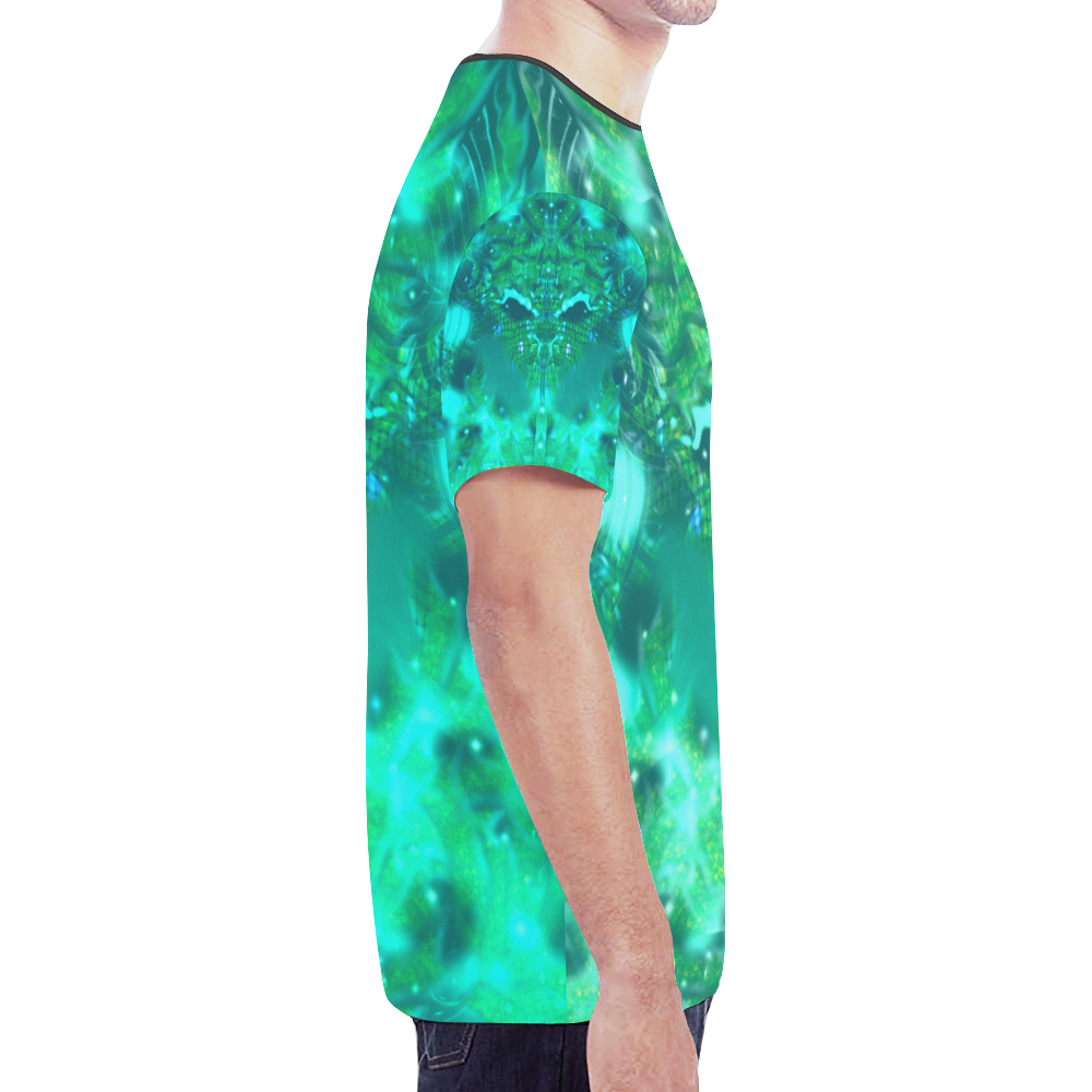green New All Over Print T-shirt for Men (Model T45)