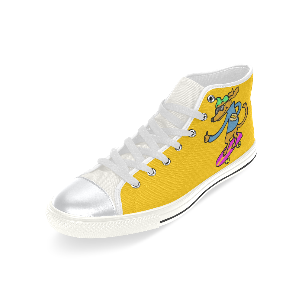 Cool Kid, What's Pup High Top Canvas Shoes for Kid (Model 017)