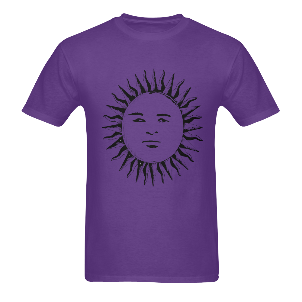 GOD Big Face Tee Purple Men's T-Shirt in USA Size (Two Sides Printing)
