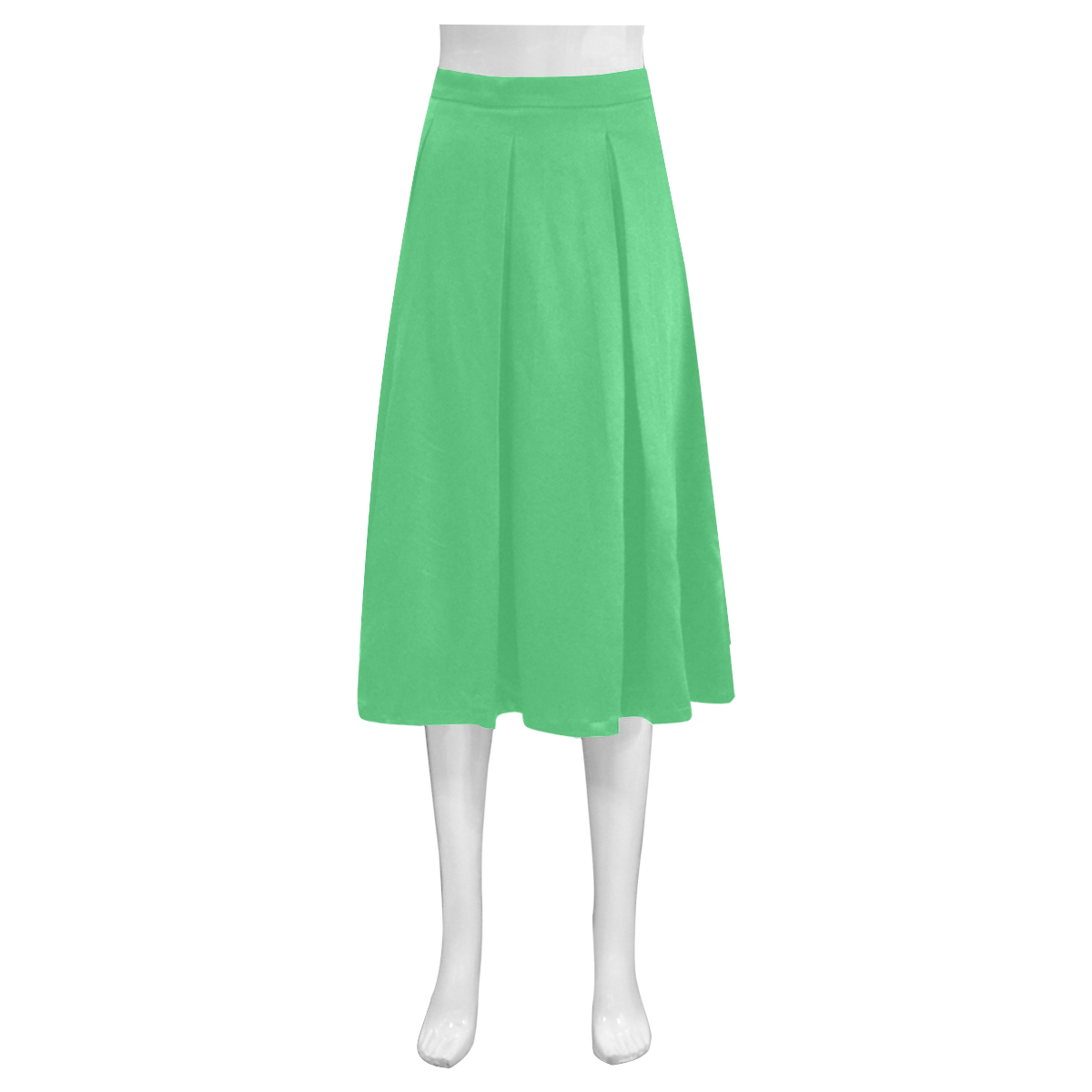 color Paris green Mnemosyne Women's Crepe Skirt (Model D16)
