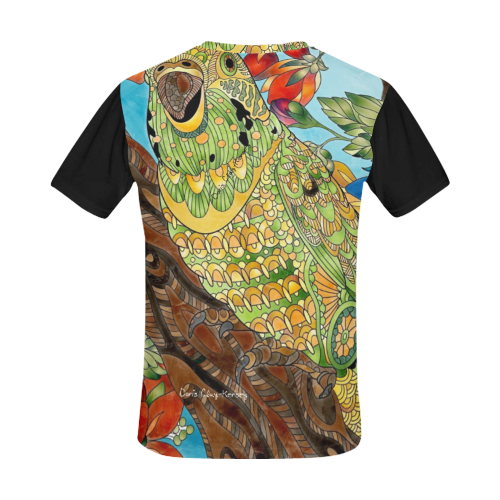 Colorfeel The Love Of A Parot Design By Me by Doris Clay-Kersey All Over Print T-Shirt for Men (USA Size) (Model T40)