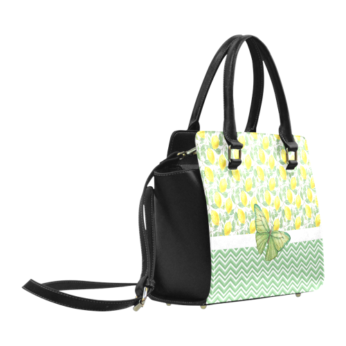 Butterfly And Lemons Classic Shoulder Handbag (Model 1653)