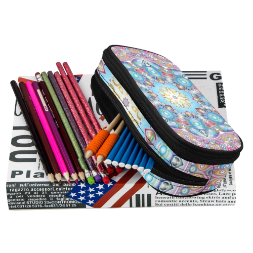 MANDALA DIAMONDS ARE FOREVER Pencil Pouch/Large (Model 1680)