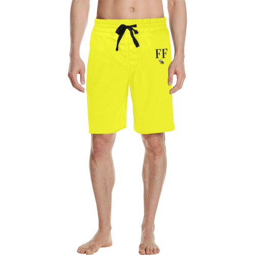 Canary Yellow Casual Shorts Men's All Over Print Casual Shorts (Model L23)