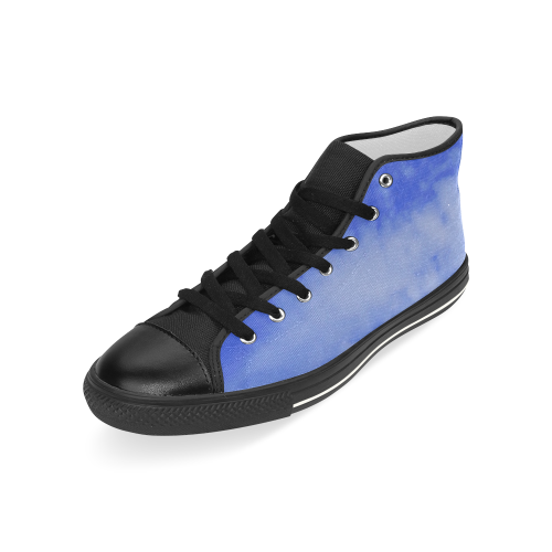 Blue Clouds Men’s Classic High Top Canvas Shoes (Model 017)