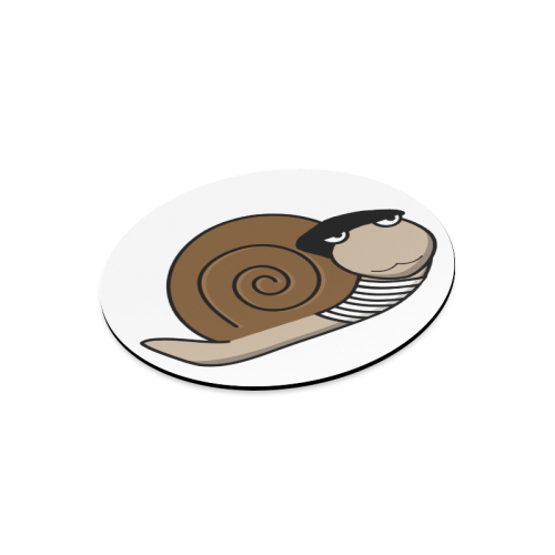 Escargot ~ French Snail Round Mousepad