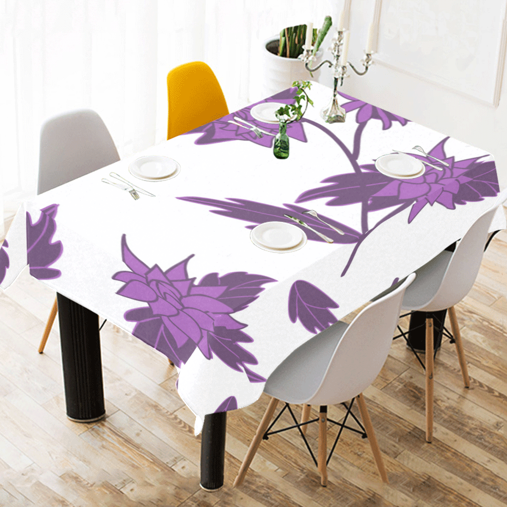 Fantasy flowers Cotton Linen Tablecloth 52"x 70"