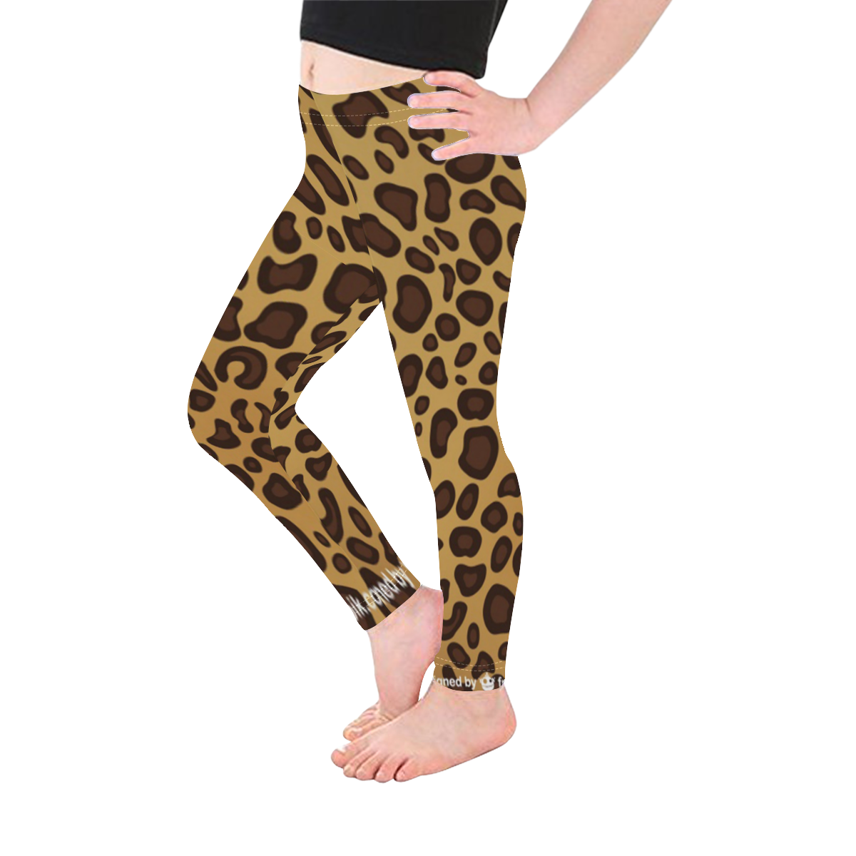 Leopard skin Kid's Ankle Length Leggings (Model L06)