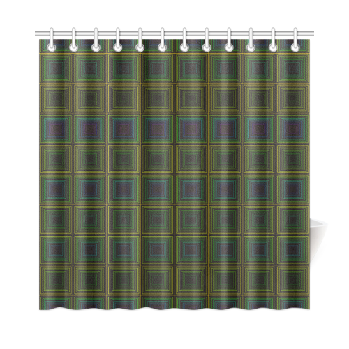 Violet green multicolored multiple squares Shower Curtain 72"x72"