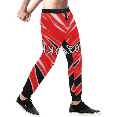 PANT red Men's All Over Print Sweatpants (Model L11)