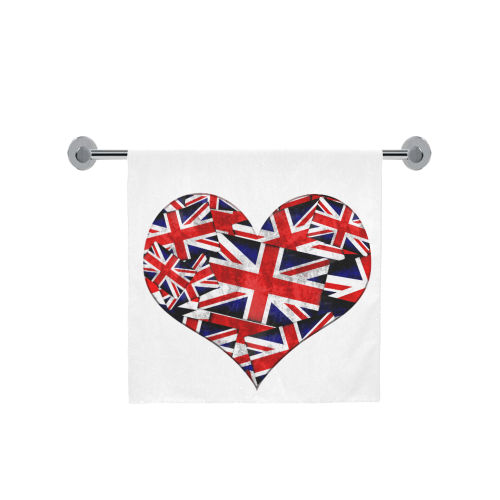 Union Jack British UK Flag Heart Bath Towel 30"x56"