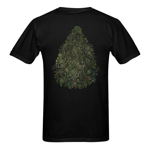 3D Psychedelic Ornaments Fantasy Tree Men's T-Shirt in USA Size (Two Sides Printing)