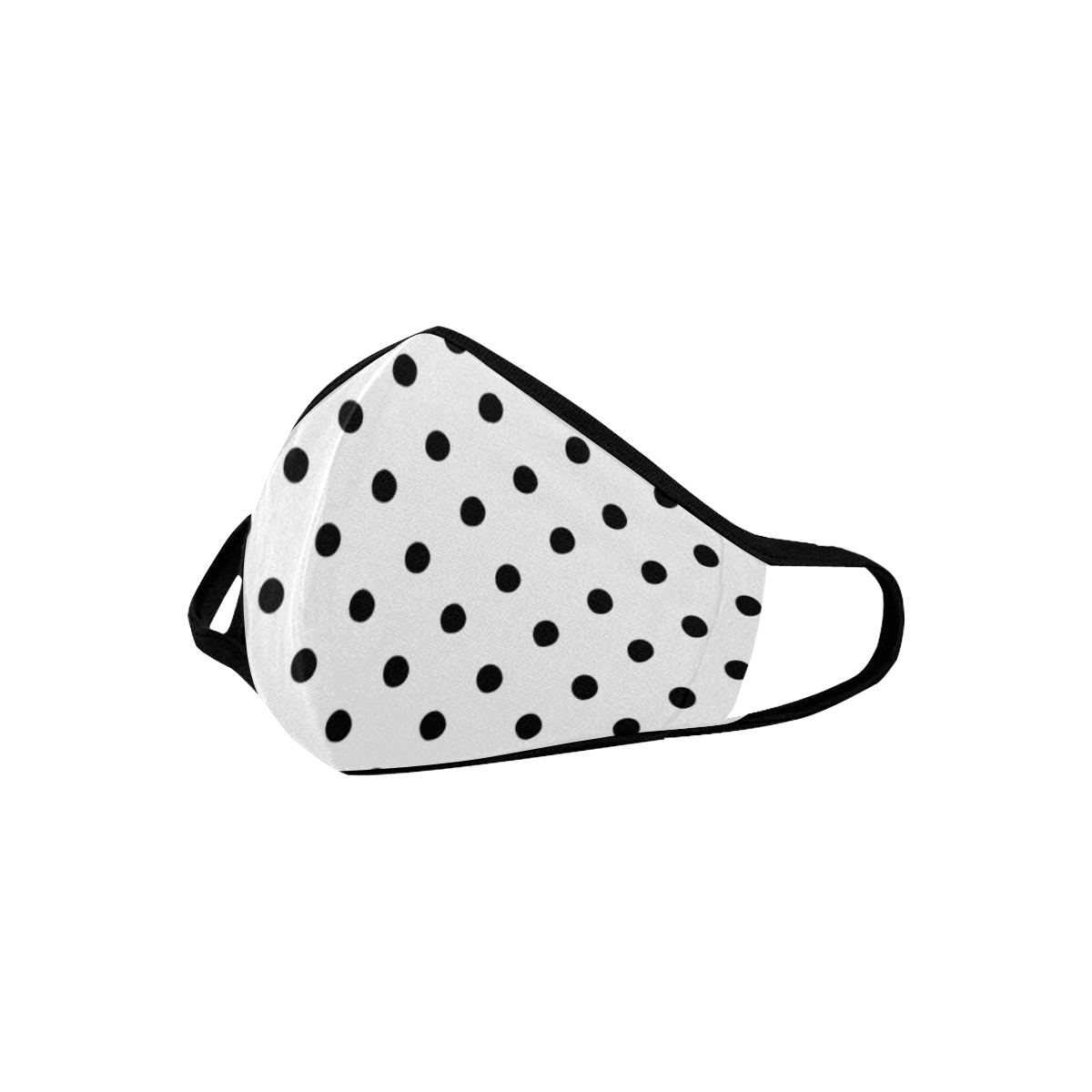Polka Dots Black and White Mouth Mask