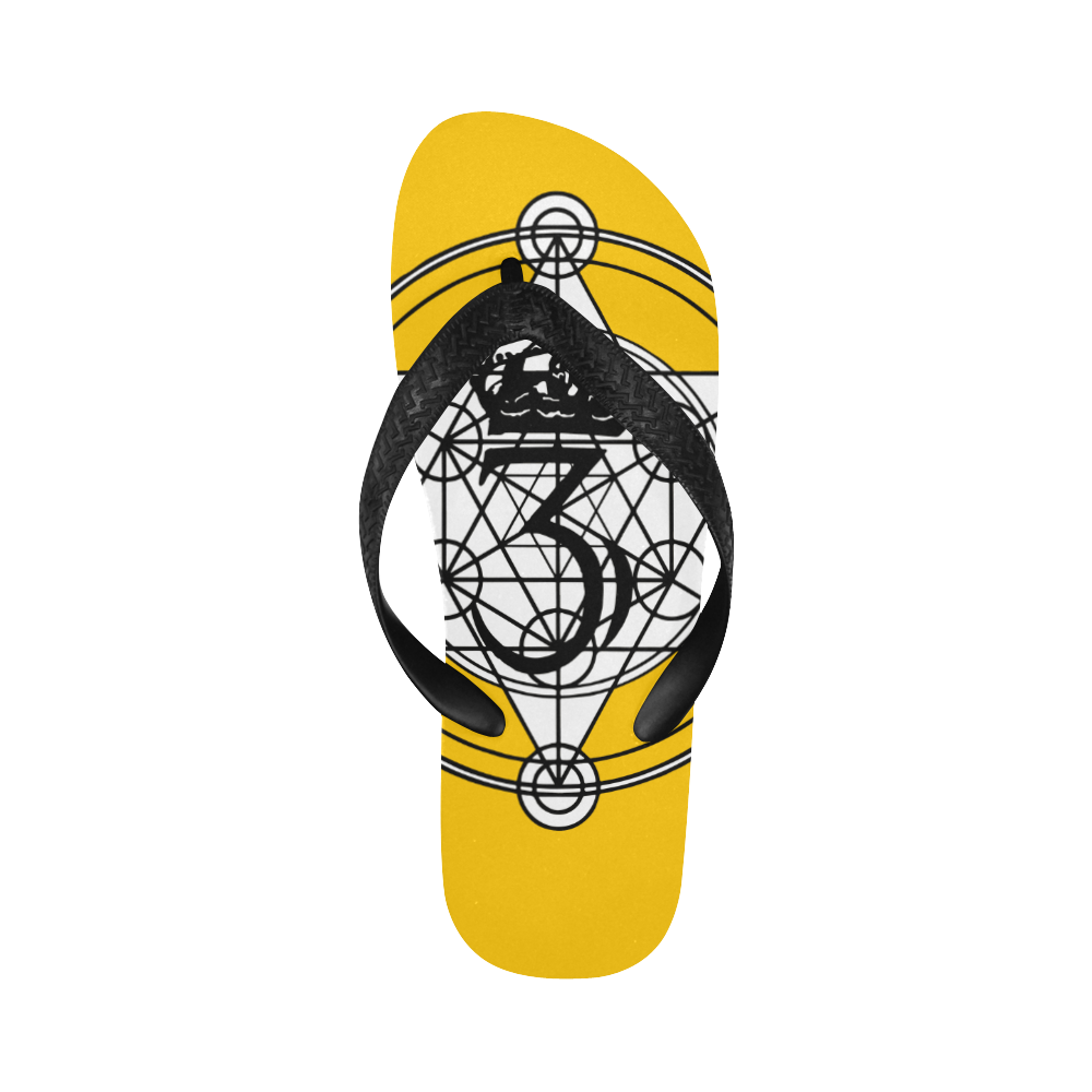GOD Flips Yellow,Black & White Flip Flops for Men/Women (Model 040)