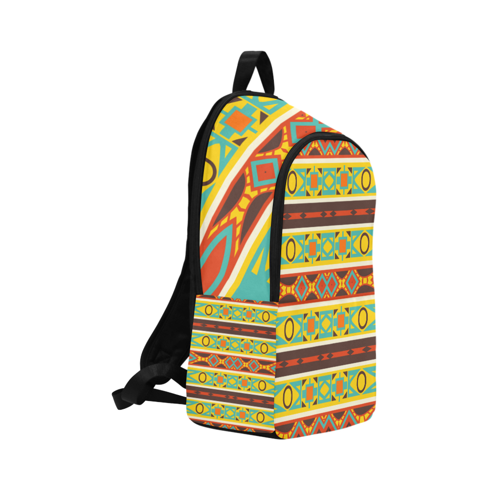 Ovals rhombus and squares Fabric Backpack for Adult (Model 1659)