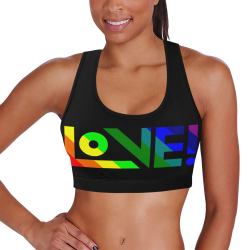 LOVE! - sportsbra Women's All Over Print Sports Bra (Model T52)