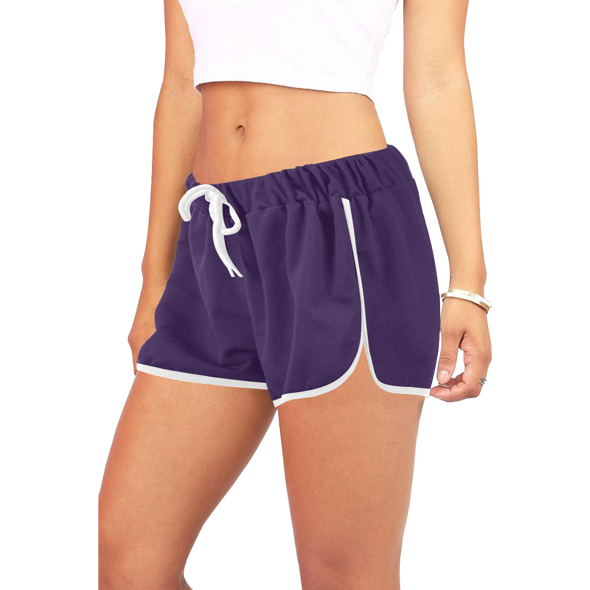 color Russian violet Women's All Over Print Relaxed Shorts (Model L19)