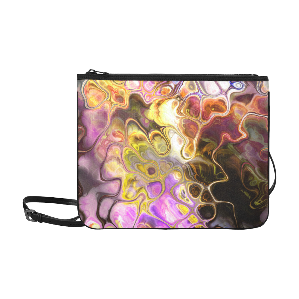 Colorful Marble Design Slim Clutch Bag (Model 1668)