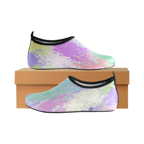 Pastel Paint Splatter Women's Slip-On Water Shoes (Model 056)